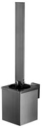 Haceka Edge Toiletborstelhouder - wandmodel - open - grafiet gunmetal 1208804