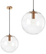 Hangende glazen plafondlamp Lassi Rose Gold 25 cm