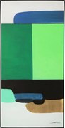 Kare Design Abstract Shapes Green Schilderij Groene Tinten