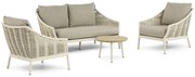 Stoel en Bank Loungeset 4 personen Aluminium/Wicker Taupe  Apple Bee Milou/Montana