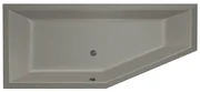 Xenz Society Compact ligbad - 180x80cm - met overloop - zonder afvoer - Hoekopstelling links - Acryl Cement Mat 6962-06