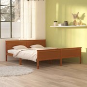 vidaXL Bedframe massief grenenhout honingbruin 180x200 cm