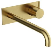 Hotbath Cobber Afbouwdeel - voor wastafelkraan - 25cm uitloop - Geborsteld Messing PVD CB106EXT25BBP