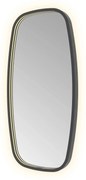Hotbath &More Contour spiegel deens ovaal 40x80cm geborsteld zwart PVD