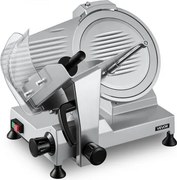 VEVOR elektrische vleessnijmachine met 300 mm mes, 320 W, universele vleessnijmachine met geïntegreerde slijper en instelbare snijdikte van 0-15 mm, voor bevroren vlees en ham.