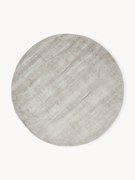 Rond handgeweven viscose vloerkleed Jane