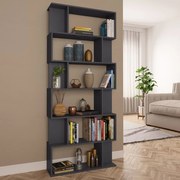 vidaXL Boekenkast/kamerscherm 80x24x192 cm spaanplaat grijs