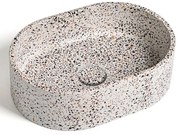 Ideavit Rock Waskom 40x28x12cm Beton ovaal Terrazzo 290291-E5