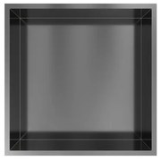 Hotbath &MORE Inbouwbox of inbouwnis - 30x30x10 - Geborsteld gunmetal PVD BOX030BGP