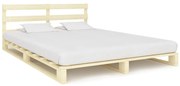 vidaXL Bedframe pallet massief grenenhout 160x200 cm