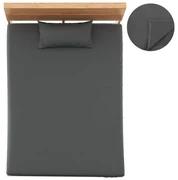 vidaXL Lakens 2 st 150x200 cm polyester fleece antracietkleurig