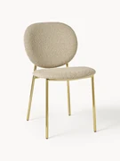 Bouclé gestoffeerde stoelen Ulrica, 2 stuks