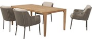 Liam Bernini dining set 5 delig 180x100xH75 cm teak terre 4 Seasons Outdoor