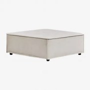 Poef Van Vermont-stof Stof Crème Beige - Sklum