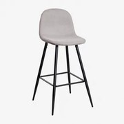 Verpakking Van 2 Glamm Hoge Krukken Grijs – Beton & ↑75 Cm & Zwart - Sklum