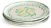 Lot de 4 assiettes plates en grès, Capria