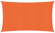 vidaXL Zonnezeil 160 g/m² 2x5 m HDPE oranje