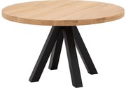 Goossens Eettafel Blade, Strak blad rond 130 x 130 cm 6 cm dik