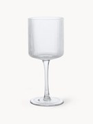 Mondgeblazen witte wijnglazen Ripple met groefreliëf, 2-delig