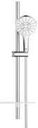 GROHE Rainshower SmartActive 130 Glijstangset - 60cm - ronde handdouche - 3 straalsoorten - gladde doucheslang - met zeepschaal - chroom/moon white 26577ls0