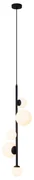 Design hanglamp zwart met mat glas 5-lichts - Vertical Design G9 bol / globe / rond Binnenverlichting Lamp