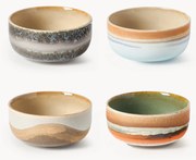 Handgemaakte schalen 70's van keramiek, 4-delig