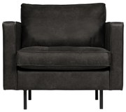 BePureHome Rodeo Classic Loveseat Fauteuil Recycle Leer Zwart