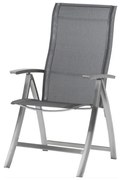 4 Seasons Outdoor | Slimm adjustable chair stainless steel graphite  Tuinstoel    antraciet weerbestendig