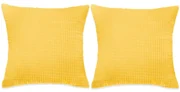 vidaXL Sierkussenset 45x45 cm velours geel 2-delig