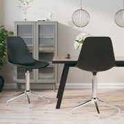 vidaXL Eetkamerstoelen draaibaar 2 st polypropeen zwart