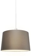Moderne hanglamp wit met kap 45 cm taupe - Combi 1