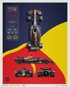 Kunstdruk Oracle Red Bull Racing - RB18 Blueprint, Automobilist