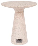 Zuiver Victoria Pink Terrazzo Bijzettafel Rond - Roze - 41 X 41cm.