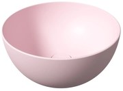 Salenzi Unica Round ronde opbouw wastafel waskom mat roze 40x20cm