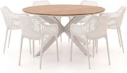 + 15% kassakorting | Diningset Forza | 6 personen polywood | Tuinset stapelbaar | 7-delig | Kees Smit Tuinmeubelen