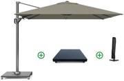 Zweefparasol  2.7x2.7m T2 (excl. voet) taupe Taupe-naturel-bruin Platinum Voyager