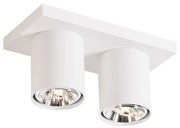 Moderne plafondSpot / Opbouwspot / Plafondspot wit 2-lichts - Tubo Modern GU10 Binnenverlichting Lamp