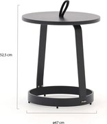 Bijzettafel tuin Manifesto  | Rond  | Tuintafel Aluminium | Ø47cm | Kees Smit Tuinmeubelen