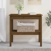 vidaXL Wandtafel 80x40x75 cm massief grenenhout honingbruin
