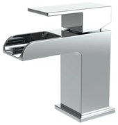 Sanigoods Luan waterval wastafelkraan rechthoekig chroom
