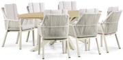 Tuinset 6 personen 220 cm Aluminium/rope Taupe Lifestyle Garden Furniture Verona/Matara