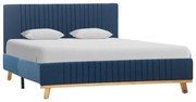 vidaXL Bedframe stof blauw 120x200 cm