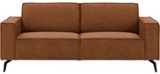 Goossens Hoekbank Hercules bruin, microvezel, 2,5-zits, modern design