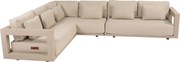 Metropolitan modulaire hoek loungeset links 3 delig latte 4 Seasons Outdoor