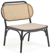 Kave Home Doriane Retro Webbing Fauteuil Zwart