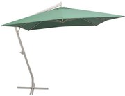 vidaXL Zweefparasol met aluminium paal 300x300 cm groen