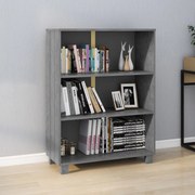 vidaXL Boekenkast 85x35x112 cm massief grenenhout donkergrijs