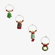 Set Van 4 Kerstglasmarkeerders In Glas Lapland Multicolor Classic - Sklum
