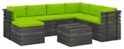 vidaXL 8-delige Loungeset pallet met kussens massief grenenhout