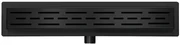 Mueller Black douchegoot met flens en rooster 60x7cm zwart mat